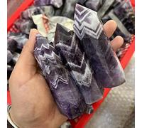 Home 1pcs Natural Crystal Dream Amethyst Hexagonal Column Crystal Point Ornament Magic Repair Home Decoration Decoration (Size : 500g about 8-12pcs)