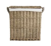 Home 2 Compartment Willow Laundry Basket - Grey