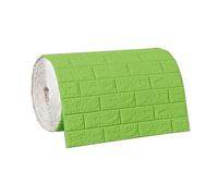 Home 3D Wall Panels 3D Decorative Wall Paneling, High-Quality PE Foam Faux Brick Wallpaper Sticker, 33 Ft X 2.3 Ft DIY Self Adhesive Wall Tiles, for Kitchen, Bathroom, Living Room(Green,70cm*10m)