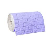Home 3D Wall Panels 3D Decorative Wall Paneling, High-Quality PE Foam Faux Brick Wallpaper Sticker, 33 Ft X 2.3 Ft DIY Self Adhesive Wall Tiles, for Kitchen, Bathroom, Living Room(Purple,70cm*5m)