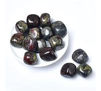 Home 50g Natural Crystal Rolling Stone 27 Color Gravel Specimen Square Polished Stone Reiki for Aquarium Fish Tank Home Decor (Color : Dragon Blood Stone, Size : 50g-60g)