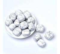 Home 50g Natural Crystal Rolling Stone 27 Color Gravel Specimen Square Polished Stone Reiki for Aquarium Fish Tank Home Decor (Color : White Turquoise, Size : 50g-60g)