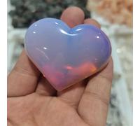 Home 5pcs Natural Stones Pink Opal Crystal Heart Room Decor Palm Spiritual Reiki Wicca (Size : 7-8CM)