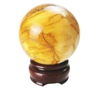 Home 62mm Smelting Crystal Ball Egg Yolk Synthetic Quartz Sphere Photography Decoration Decor Gemstone Stone