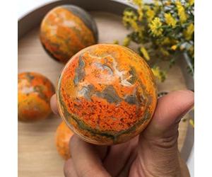 Home 80mm 6A Natural Jasper Stone Hornet Ball Polished Crystal Sphere Stone 1pcs + Base 1pcs (Size : 40-45mm)