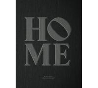 Home - A Black Linen Decor Accent for Coffee Table and Shelf Displays | Hard Cover Book with Realistic Faux Fabric Effect: Ideal for Interior Design ... Grid Journal Pages Inside (Designer Decor)