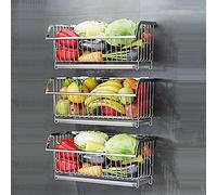 Home Accessories,Corbeille à fruits murale en métal à suspendre - Forte capacité de charge - Idéal pour la cuisine - Noir et argenté - Organisez votre