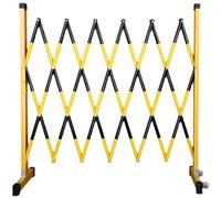 Home Accessories,Expandable Traffic Barrier Adjustable Security Gate with Wheels Heavy-Duty Metal Barricade 1.2x3 Meter Flexible Traffic Fence (B