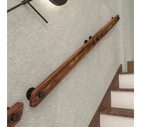 Home Accessories， Indoor Stair Wooden Handrail - Complete Kit, Wall-Mounted Safety Anti-Slip Stair Railing, Suitable for Bars, Lofts, Kindergarten Guardrails, Corridors (Size : 8ft/240cm)