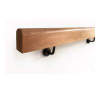 Home Accessories， Indoor Stair Wooden Handrail, Wall-Mounted Stair Railing Handrail Support Rod, Suitable for Bar Loft Guardrail Corridor Complete Set (Size : 8ft/240cm)