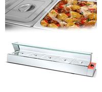Home Accessories,Stainless Steel Commercial Electric Food Heater with lid 1500W, Large Buffet, Suitable for Catering Restaurant Party, 30-110℃ /86-230℉ Adjustab