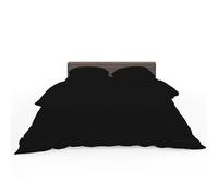 HOME ACE Black Easy Care Single Bed Duvet Cover 100% Poly Cotton Single Duvet Set, Polycotton Duvet Cover Bedding Single Beds Cotton Duvet Set
