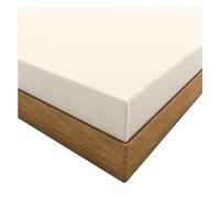 HOME ACE Cream Double Fitted Sheet - 137CM x 190CM - Poly Cotton Double Bed Fitted Sheet