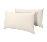 HOME ACE Cream Easy Iron Percale Standard Pillowcases 2 Pack, 100% Poly Cotton Housewife Pillow Cases 50 x 75CM Pack of 2