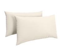 HOME ACE Cream Pillow Cases 2 Pack 50CM x 75CM, Poly Cotton Pillow Cases 2 Pack Housewife Pair of Pillowcases, Easy Care Soft Stain Resistant Envelope Closure Standard Pair of Pillow case