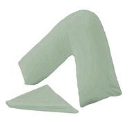 HOME ACE Duck Egg Easy Care Poly Cotton V Shaped Pillowcase, Triangle Pillow Case Pregnancy, Maternity Neck Support V Pillow Cover, Back Support Orthopaedic Nursing V Pillowcases Covers Only