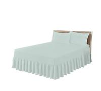 HOME ACE Duck Egg Easy Iron Super King Size Bed Valance, Poly Cotton Fitted Valance Sheet