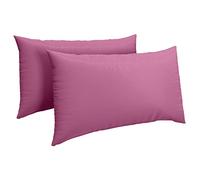 HOME ACE Fuchsia Pillow Cases 2 Pack 50CM x 75CM, Poly Cotton Pillow Cases 2 Pack Housewife Pair of Pillowcases, Easy Care Soft Stain Resistant Envelope Closure Standard Pair of Pillow case