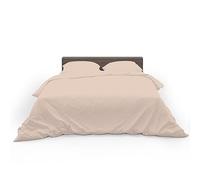HOME ACE Latte Easy Care Super King Size Bed Duvet Cover 100% Poly Cotton Super Kingsize Duvet Set, Polycotton Duvet Cover Bedding Super King Size Beds Cotton Duvet Set