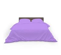 HOME ACE Lilac Easy Care Double Bed Duvet Cover 100% Poly Cotton Double Duvet Set, Polycotton Duvet Cover Bedding Double Beds Cotton Duvet Set