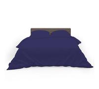 HOME ACE Navy Easy Care Double Bed Duvet Cover 100% Poly Cotton Double Duvet Set, Polycotton Duvet Cover Bedding Double Beds Cotton Duvet Set