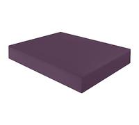 HOME ACE Plum Extra Deep Non Iron Super King Size Fitted Sheets Polycotton Fitted Bed Sheets, Poly Cotton Deep Super Kingsize Bed Sheet Fitted, 16”/40CM Super King Size Fitted Sheet