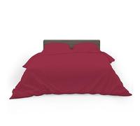 HOME ACE Red Easy Care Single Bed Duvet Cover 100% Poly Cotton Single Duvet Set, Polycotton Duvet Cover Bedding Single Beds Cotton Duvet Set