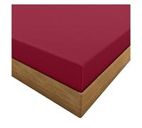 HOME ACE Red Easy Iron Percale 4FT Small Double Fitted Sheet Small Double Sheets Polycotton Fitted Sheet caught, 100% Poly Cotton 4FT Fitted Bed Sheets, Small Double Bed Sheets