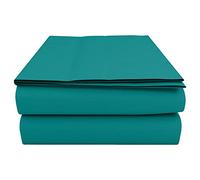 HOME ACE Teal Flat Sheets Double 225CM x 254CM, Polycotton