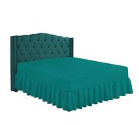 HOME ACE Teal Non Iron Percale Small Double Valance Sheet Polycotton Fitted Valance Sheets, Fitted Valance Sheet 4FT Bed, Poly Cotton Small Double Bed Valance Sheet