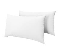 HOME ACE White Easy Iron Percale Standard Pillowcases 2 Pack, 100% Poly Cotton Housewife Pillow Cases 50 x 75CM Pack of 2