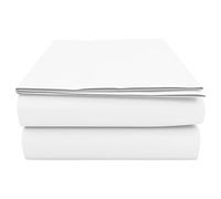 HOME ACE White Twin Single Flat Sheet 178CM x 254CM, Polycotton