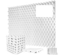 Home Acoustic Wall Panels 12 Diamond-Shaped Tower High-Density Foam Soundproofing And Noise-Reducing Sponge for Car, Studio, Home(White)