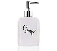 Home Acre Designs Farmhouse Soap Dispenser - 13oz, Ceramic, White Hand Pump for Soap - Rustic Kitchen & Bathroom Accessories for Home