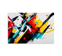 Home Aesthetic Wall Art, Bright Abstract Visual Design Hanging Paintings Poster, Popular Modern Canvas Art Trendy Adornment for Living Room Bedroom Office Inter 12x18inch(30x45cm)