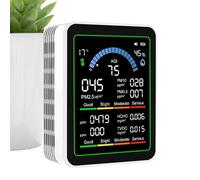 Home Air Quality Test - Portable Indoor Detector, Air Quality Monitor With Sensor for CO₂, Formaldehyde, Temperature, Humidity | Portable Testing Device for Bedroom, House, Office, Indoor Environments