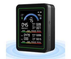 Home Air Tester - 9cm Indoor Air Quality Monitor, Sensitive Sensor Detector, Accurate Airs Quality Meter, ABS Metal Airs Tester For Home Room Business Office Environmental Monitoring