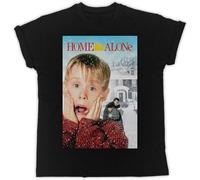 Home Alone Blue Poster T-Shirt Mens Black Unisex Tee Size XL