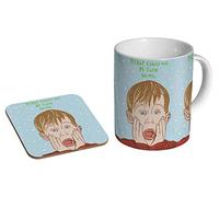 Home Alone Merry Christmas Funny Ceramic Coffee Mug + Coaster Gift Set …