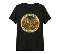 Home Among The Mushrooms Sloth Cottagecore Forest Premium T-Shirt