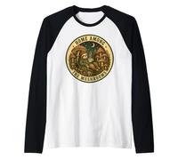 Home Among The Mushrooms Sloth Cottagecore Forest Raglan Baseball Tee