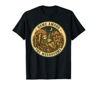 Home Among The Mushrooms Sloth Cottagecore Forest T-Shirt
