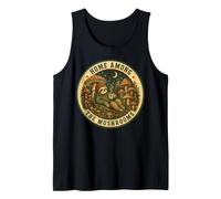 Home Among The Mushrooms Sloth Cottagecore Forest Tank Top