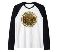 Home Among The Mushrooms Sloth Cottagecore Nature Raglan Baseball Tee