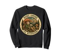 Home Among The Mushrooms Sloth Cottagecore Nature Sweatshirt