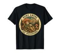 Home Among The Mushrooms Sloth Cottagecore Nature T-Shirt