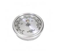 ＡＷＨＡＯ Home Analog Thermometer Hygrometer Round Panel With Three Indicator Hands And Weather Suitable for household rooms foyers garden sheds, 70MM Silver