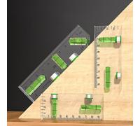 Home and Garden Proje Acrylic Mini Level Ruler Having Magnetic Base for Precision Measurement 45° Horizontal and Vertical Leveling for Gadget (954014MM)