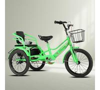 Home and Kitchen, Adult Tricycle, Green, Black, Red, for Beginners/Riders/Athletes, with Basket/Rear Seat, Adjustable, Portable, Assembly Required (Green, 18in)