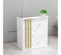 Home and Kitchen，Small Reception Desk, Front Desk Reception Counter with Lockable Drawer, Retail Checkout Counter For Churches, Lectern Classrooms, Office